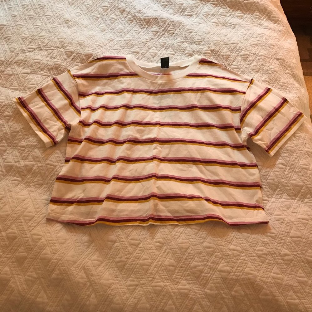 ⭐️3/$25 Wild Fable Striped Crop T-Shirt